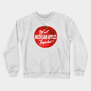 1940s Eat Michigan Apples Crewneck Sweatshirt